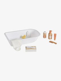 Conjunto de acessórios de banho para boneca, em madeira FSC® branco