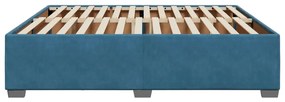 Estrutura de cama 180x200 cm veludo azul
