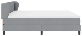 Cama Box com Colchão vidaXL Cinza Claro 200x200 cm Tecido