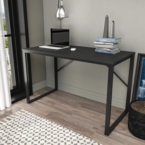 Secretária de Estudo Layton - Preto Antracite - 120x60x74 cm