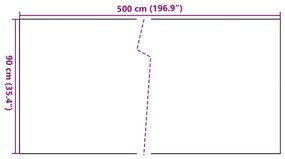 Tela de varanda 500x90 cm vime PE preto