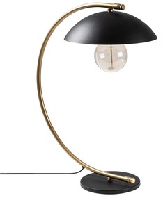 Candeeiro de Mesa Sıvani – Preto e Dourado – 26 x 43 cm