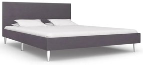 280949 vidaXL Estrutura de cama 160x200 cm tecido cinzento