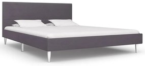 vidaXL Estrutura de cama 160x200 cm tecido cinzento