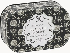 Vela perfumada com dois pavios em caixa metálica Cherie (figo preto e azeite)
