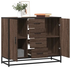 vidaXL Aparador 92x35x76 cm derivados de madeira carvalho castanho