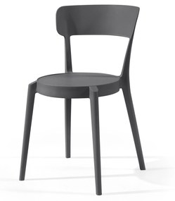 ACASA Conjunto com 4 cadeiras, Antracite MR - Polipropileno
