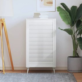 vidaXL Porta de armário com design de persiana pinho maciço branco