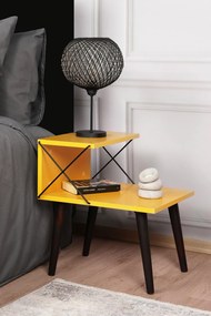 Mesinha de Cabeceira Cross – Amarela – 50x55x40 cm