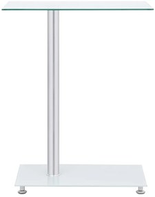 Mesa de apoio formato em U 45x30x58cm vidro temp. transparente