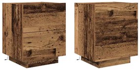 Cômodas vidaXL com Luzes LED 2 pcs Madeira Antiga 45x40x55 cm