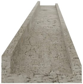 Prateleiras de parede 2 pcs 100x9x3 cm cinzento cimento