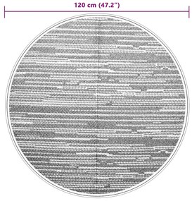 Tapete de exterior Ø120 cm PP castanho