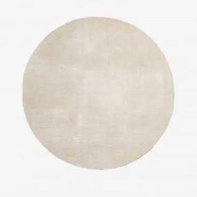 Tapete Redondo Daroca Beige Creme & Ø120 Cm - Sklum
