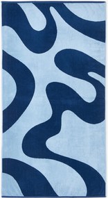 Toalhão de banho em veludo com padrão ondulado Pia