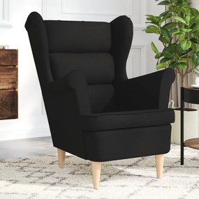vidaXL Cadeira com apoio de braços 74x84x100 cm tecido preto