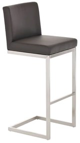 Banco de bar Paros em couro sintético 42 x 104 x 48 cm Castanho