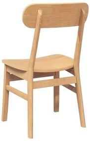 Cadeiras de jantar 2 pcs madeira de seringueira maciça