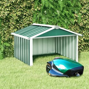 vidaXL Abrigo para corta-relva 92x97x63 cm aço galvanizado verde