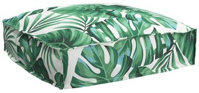 vidaXL Almofada de palete para assento Floral Padrão de folhas