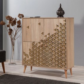 Armário Multiusos Multilux – Carvalho Sonoma – 95x111x36 cm