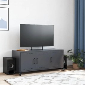 Móvel de TV 100,5x39x43,5 cm aço antracite