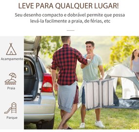 Espreguiçadeira dobrável e reclinável de jardim com apoio de cabeça e