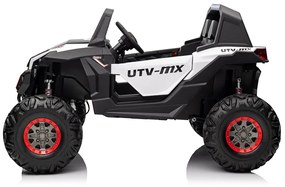 Carro elétrico para Crianças 24V 2 Lugares 4x4 Buggy UTV-MX 2000N Rodas de EVA, Assento de couro Branco