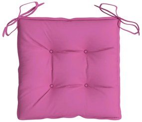 Almofadões de cadeira 2 pcs 50x50x7 cm tecido oxford rosa