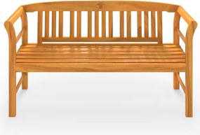 Banco de jardim Rose em madeira de eucalipto com certificação FSC® 158x43x82cm Castanho