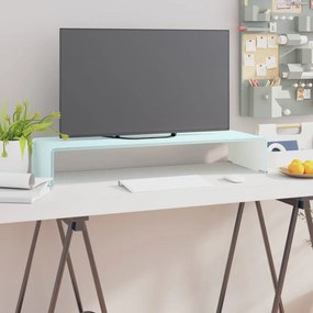 Suporte de TV/monitores em vidro 80x30x13 cm branco