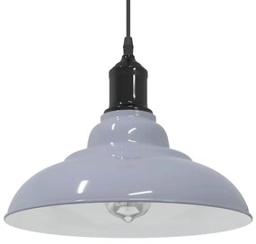 vidaXL Candeeiro suspenso regulável altura E27 cinza brilhante Ø31cm