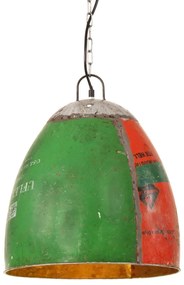 vidaXL Candeeiro suspenso industrial redondo 25W 42 cm E27 multicor