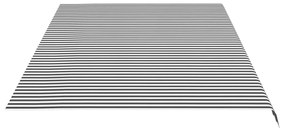 Tecido de substituição para toldo 6x3 m antracite e branco
