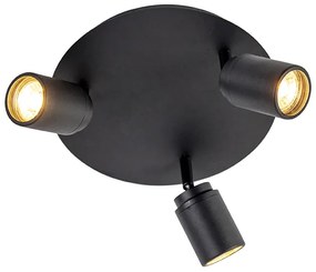 Foco de casa de banho inteligente preto IP44 incl. 3 WiFi GU10 - Ducha