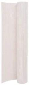 vidaXL Cerca de jardim dupla face 90x400 cm branco