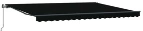 Toldo Retrátil Manual Preto 450 × 350 cm