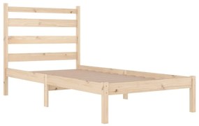 Estrutura de cama solteiro 90x190 cm pinho maciço