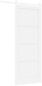 Porta Deslizante vidaXL com Conjunto de Hardware Branco 83x211 cm Made