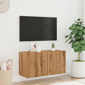 Móvel de parede para TV 80x30x41 cm carvalho artisiano