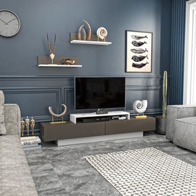 Móvel TV Lusi – Branco/Castanho – 180 cm x 31 cm x 40 cm
