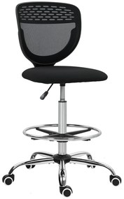 Vinsetto Cadeira de Escritório Cadeira de Trabalho Cadeira de Escritório Ajustável em Altura Acolchoada Preto | Aosom Portugal