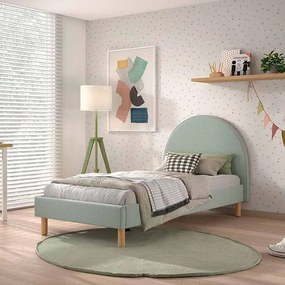 Cama Infantil MOON 90x200 + Estrado Verde Azeitona