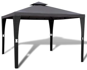vidaXL Gazebo com telhado 3 x 3 m cinzento escuro