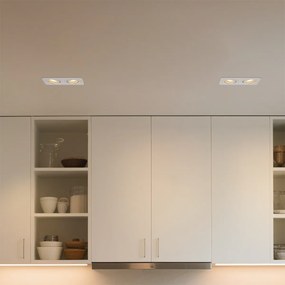 Foco embutido arredondado branco GU10 50mm giratório e inclinável IP44 2 luzes - Alberto