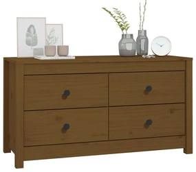Armário de apoio 100x40x54 cm pinho maciço castanho mel