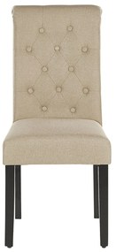 Conjunto de 2 cadeiras em tecido cor de areia VELVA Beliani