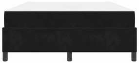 Estrutura da Cama Preto e Branco e Preto 140 x 190 cm Veludo