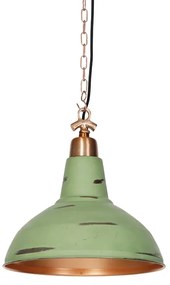 Candeeiro de suspensão industrial cobre antigo - Goliath