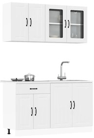 4 peças armário de cozinha conjunto Kalmar branco